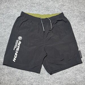 AAPE Now Shorts Size Medium Black Green Aape Universe Nowhere Co.